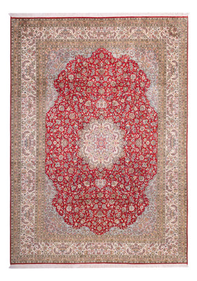 Tappeto di seta - Seta del Kashmir - 303 x 220 cm - rosso