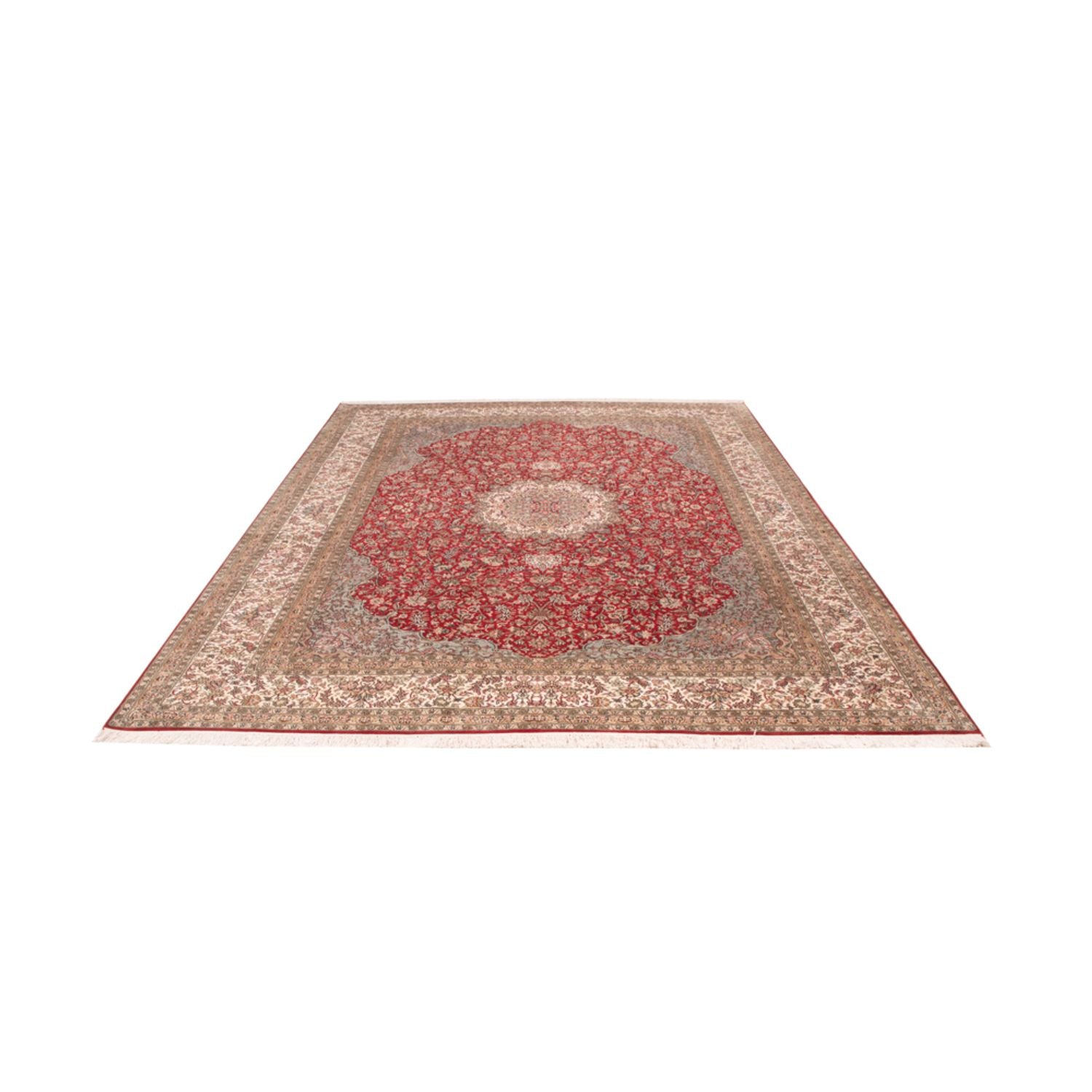 Tappeto di seta - Seta del Kashmir - 303 x 220 cm - rosso