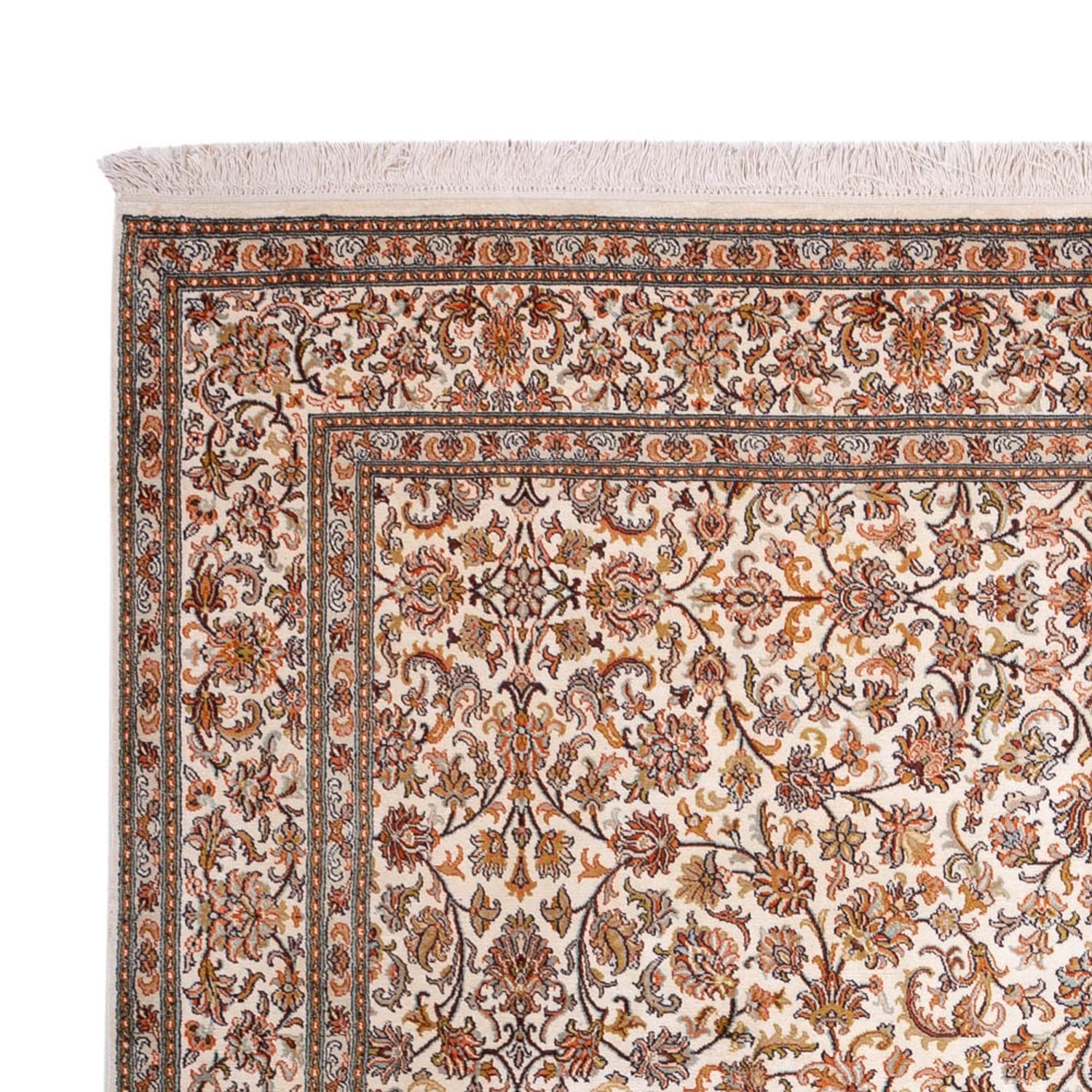 Tappeto di seta - Seta del Kashmir - 305 x 213 cm - sabbia