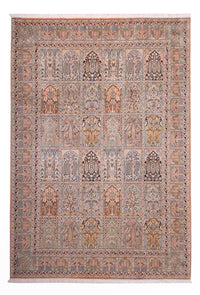 Tappeto di seta - Seta del Kashmir - 317 x 221 cm - beige scuro