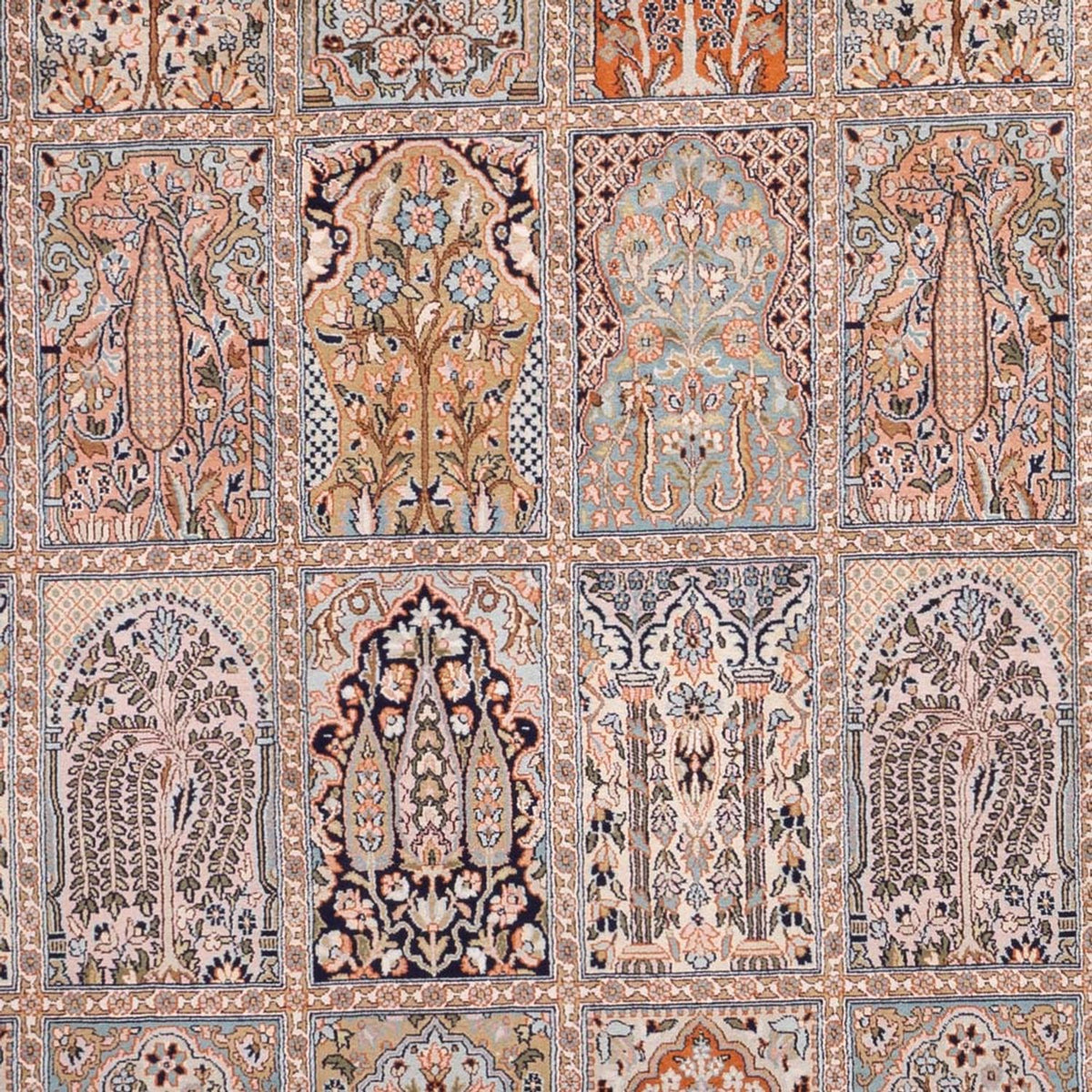 Tappeto di seta - Seta del Kashmir - 317 x 221 cm - beige scuro