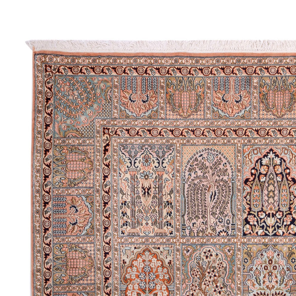 Tappeto di seta - Seta del Kashmir - 317 x 221 cm - beige scuro