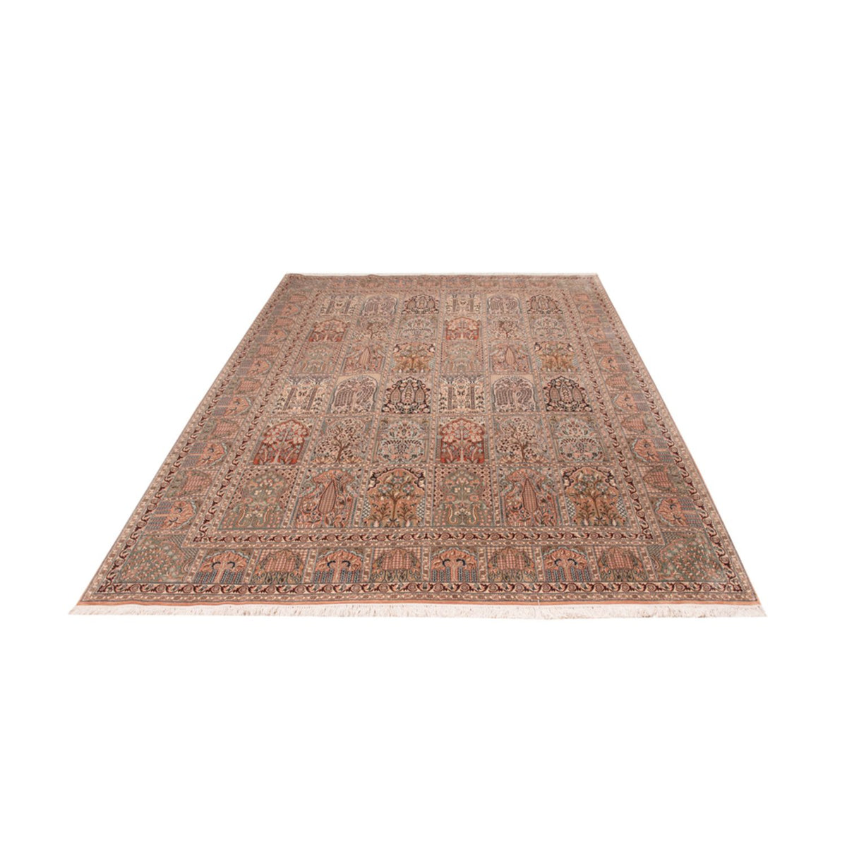Tappeto di seta - Seta del Kashmir - 317 x 221 cm - beige scuro