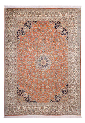 Tappeto di seta - Seta del Kashmir - 306 x 220 cm - terracotta