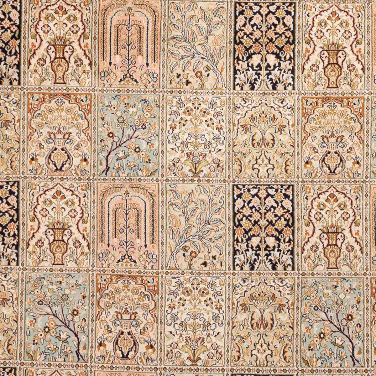Tappeto di seta - Seta del Kashmir - 316 x 220 cm - beige scuro