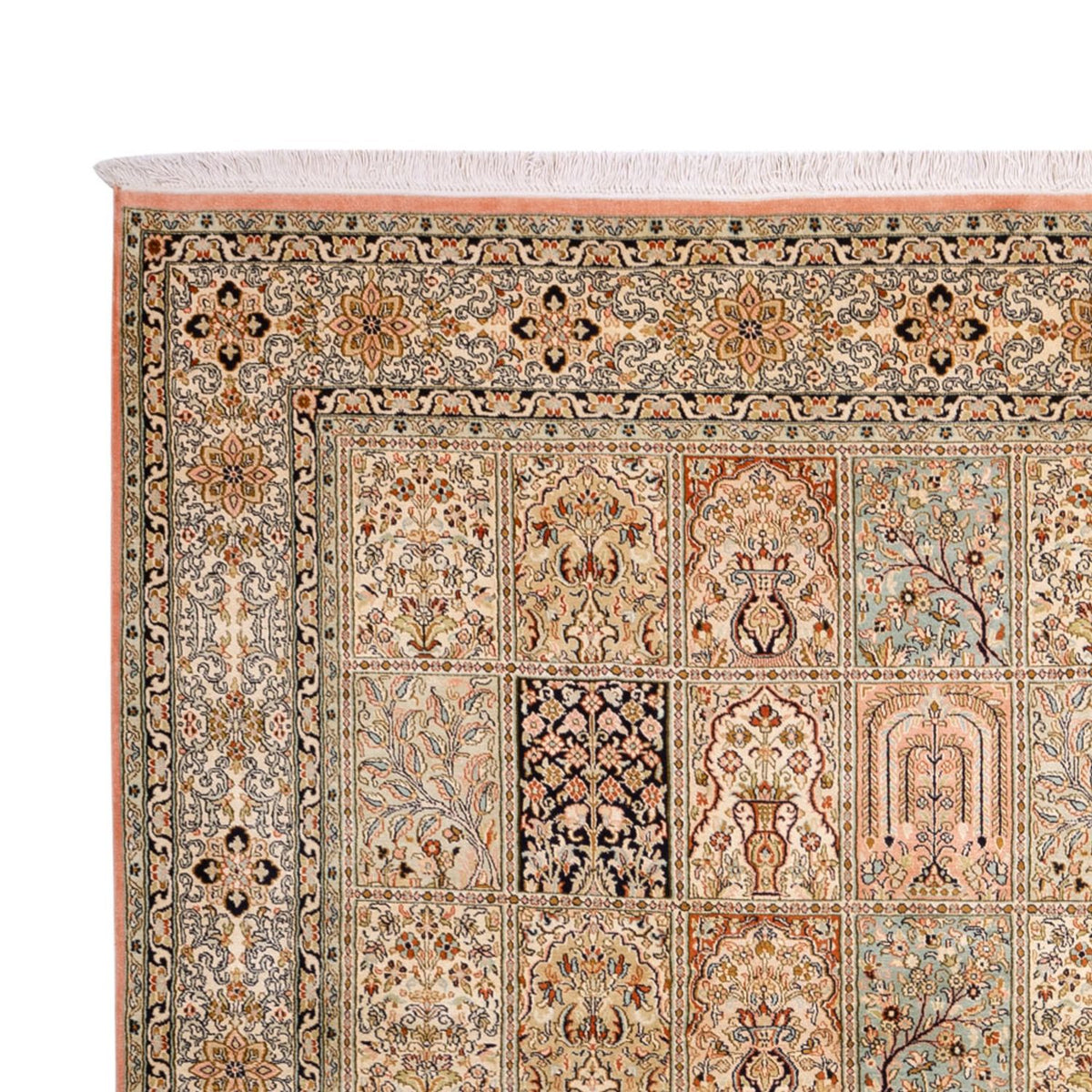 Tappeto di seta - Seta del Kashmir - 316 x 220 cm - beige scuro