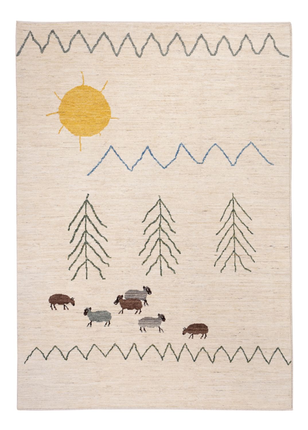 Tappeto berbero - 241 x 172 cm - naturale