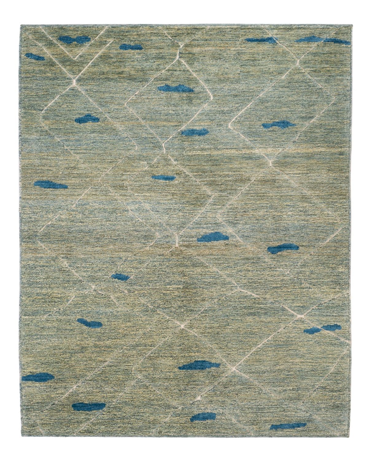 Tappeto berbero - 199 x 160 cm - verde chiaro