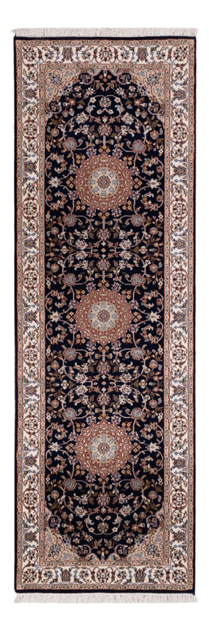Tappeto corsia Tappeto orientale - Nain - Indus - 253 x 81 cm - blu scuro