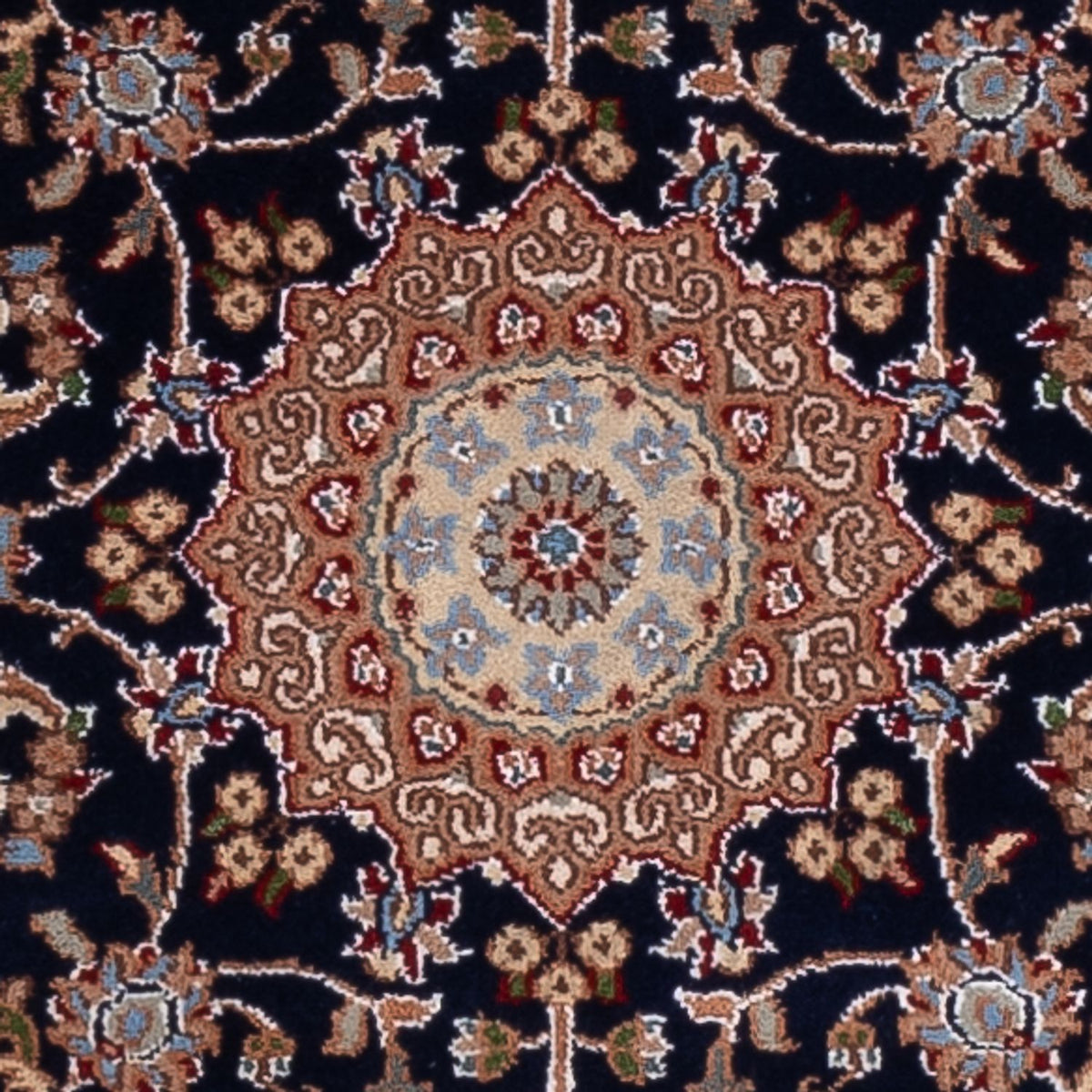 Tappeto corsia Tappeto orientale - Nain - Indus - 253 x 81 cm - blu scuro