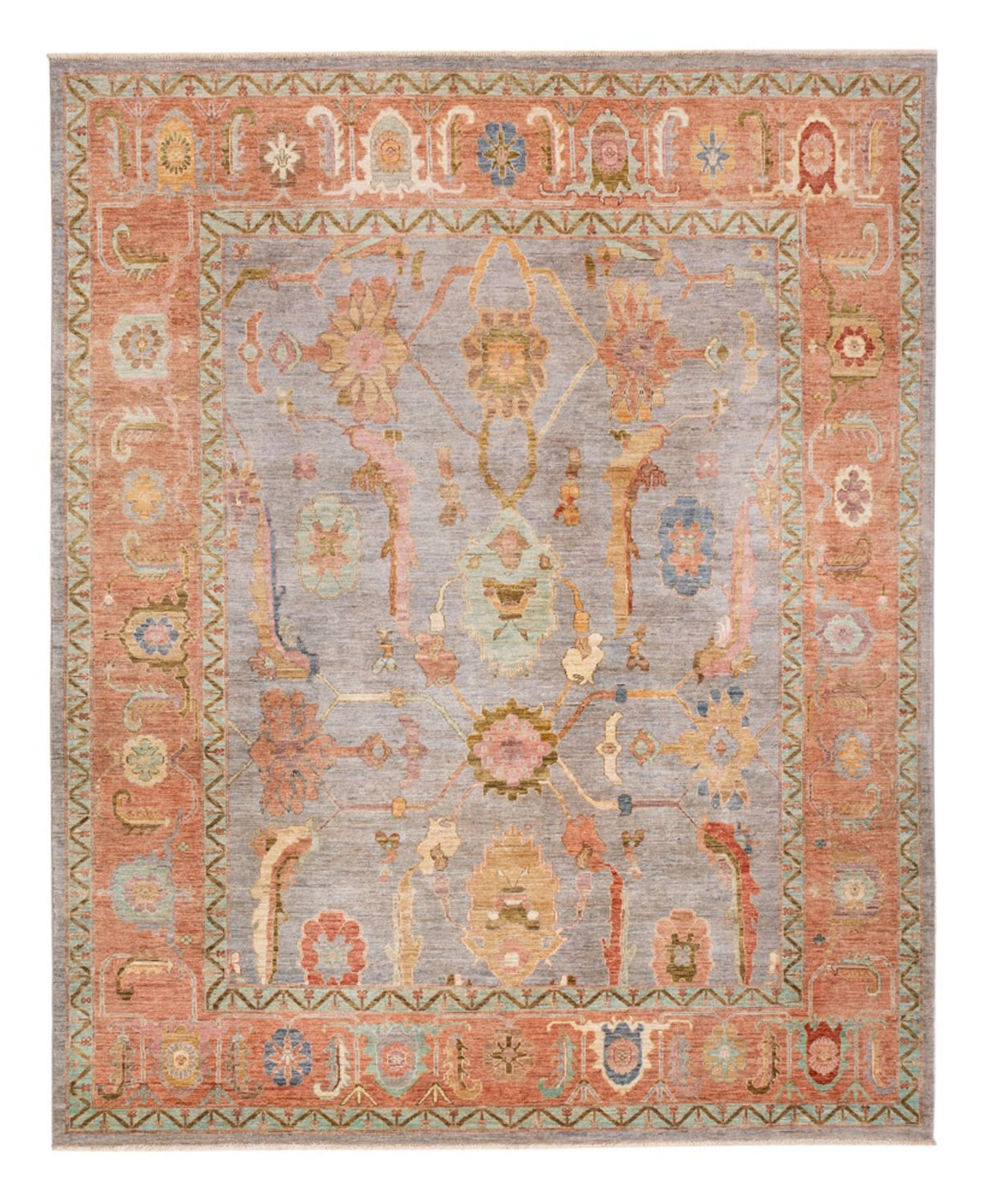 Tappeto Ziegler - Usak - 306 x 243 cm - blu chiaro
