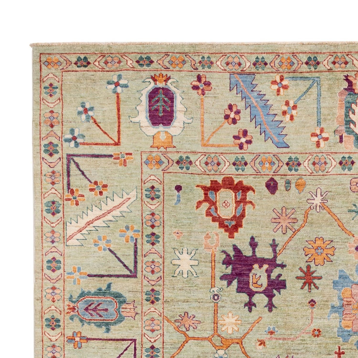 Tappeto Ziegler - Usak - 336 x 244 cm - verde chiaro