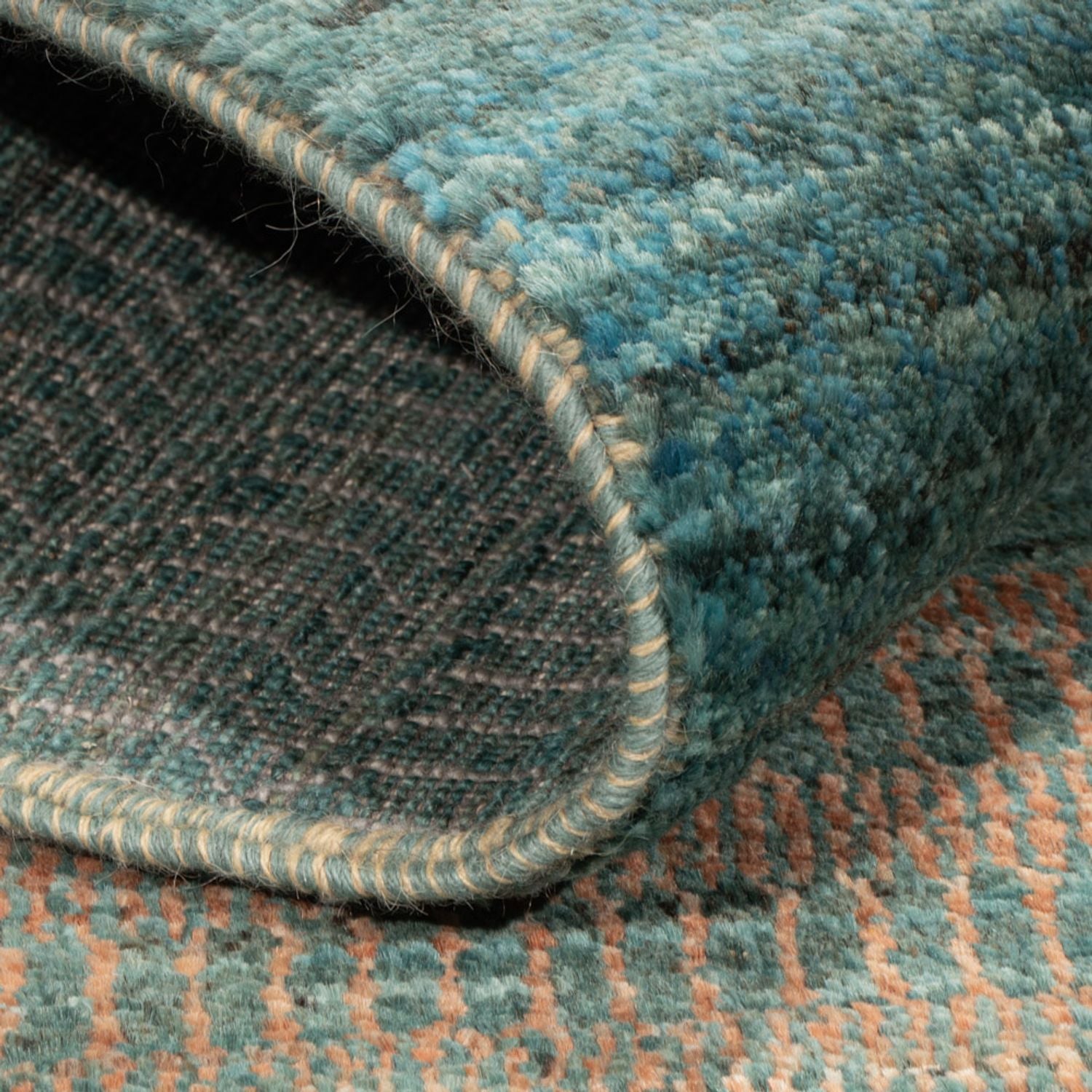 Tappeto di design - 195 x 154 cm - verde scuro