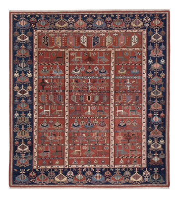 Tappeto Kelim - Orientale - Soumak quadrato  - 205 x 192 cm - ruggine