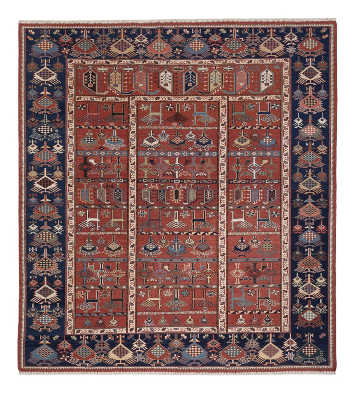 Tappeto Kelim - Orientale - Soumak quadrato  - 205 x 192 cm - ruggine
