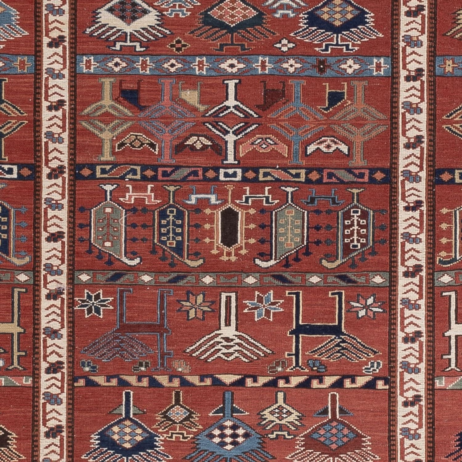 Tappeto Kelim - Orientale - Soumak quadrato  - 205 x 192 cm - ruggine