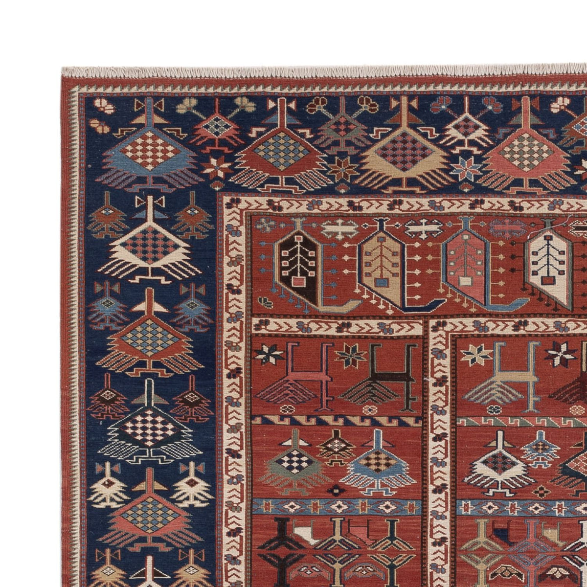 Tappeto Kelim - Orientale - Soumak quadrato  - 205 x 192 cm - ruggine