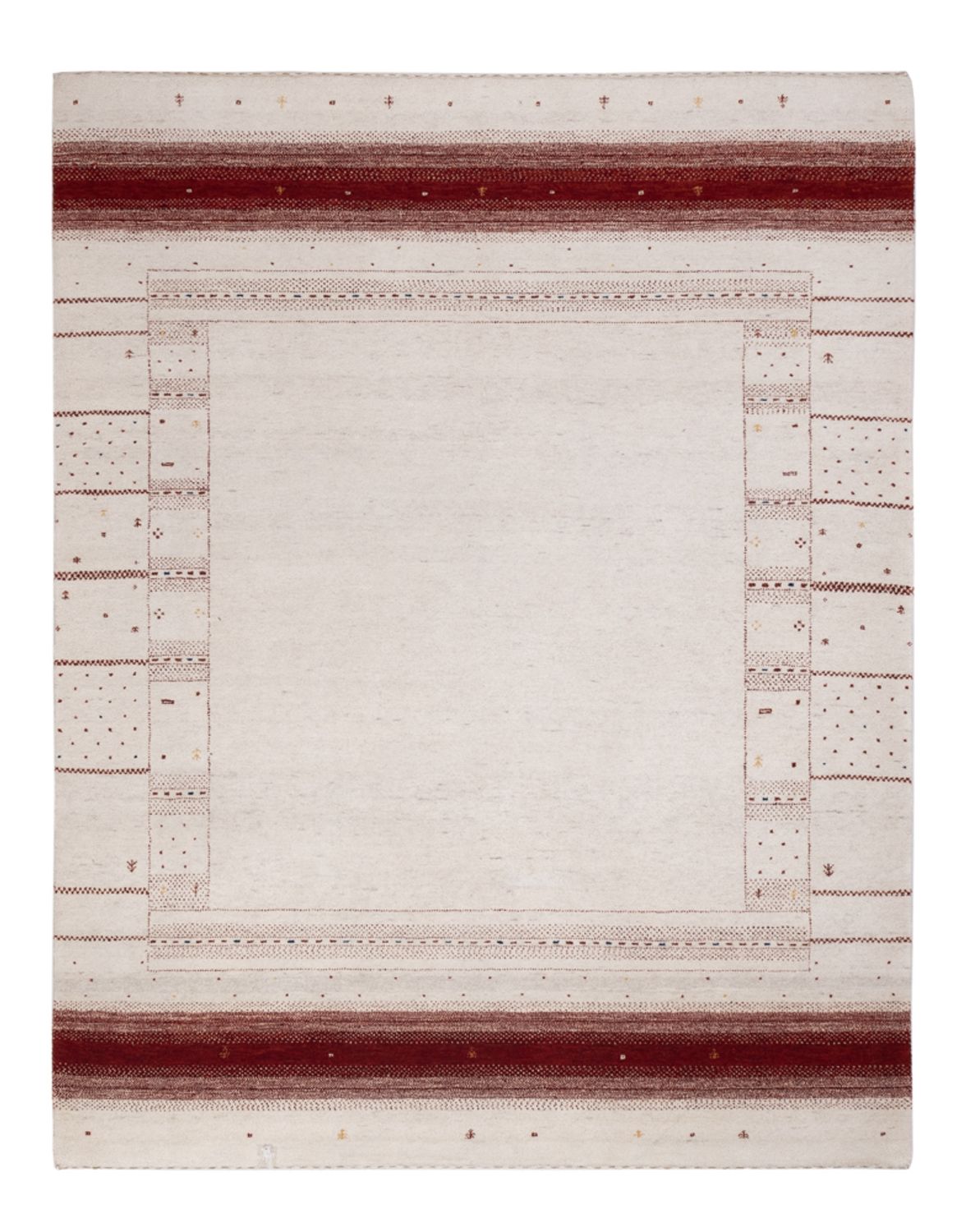 Tappeto Gabbeh - Loribaft Indus - 190 x 148 cm - bianco