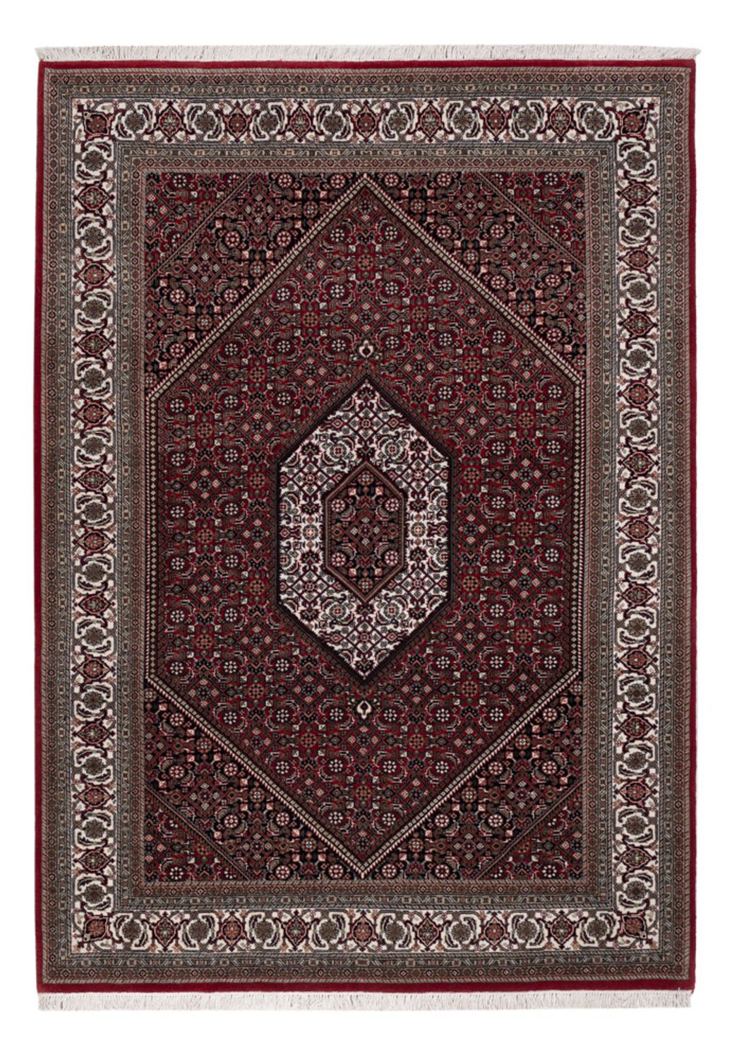 Tappeto orientale - Bidjar - Indo - 202 x 138 cm - marrone scuro