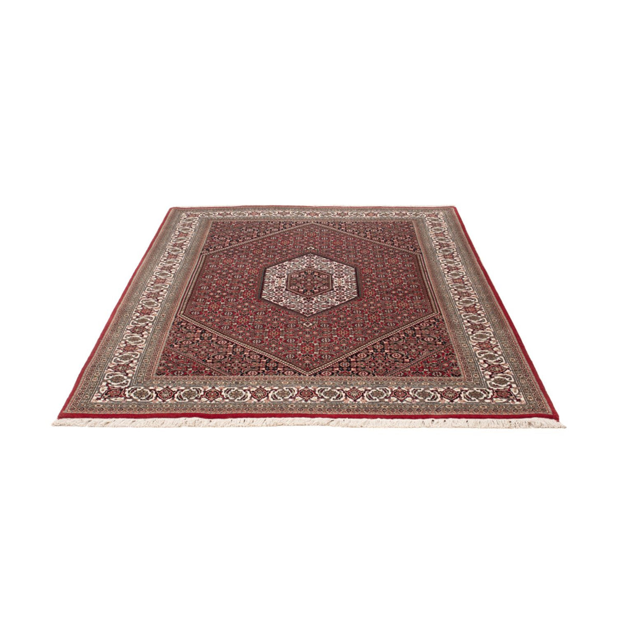 Tappeto orientale - Bidjar - Indo - 202 x 138 cm - marrone scuro