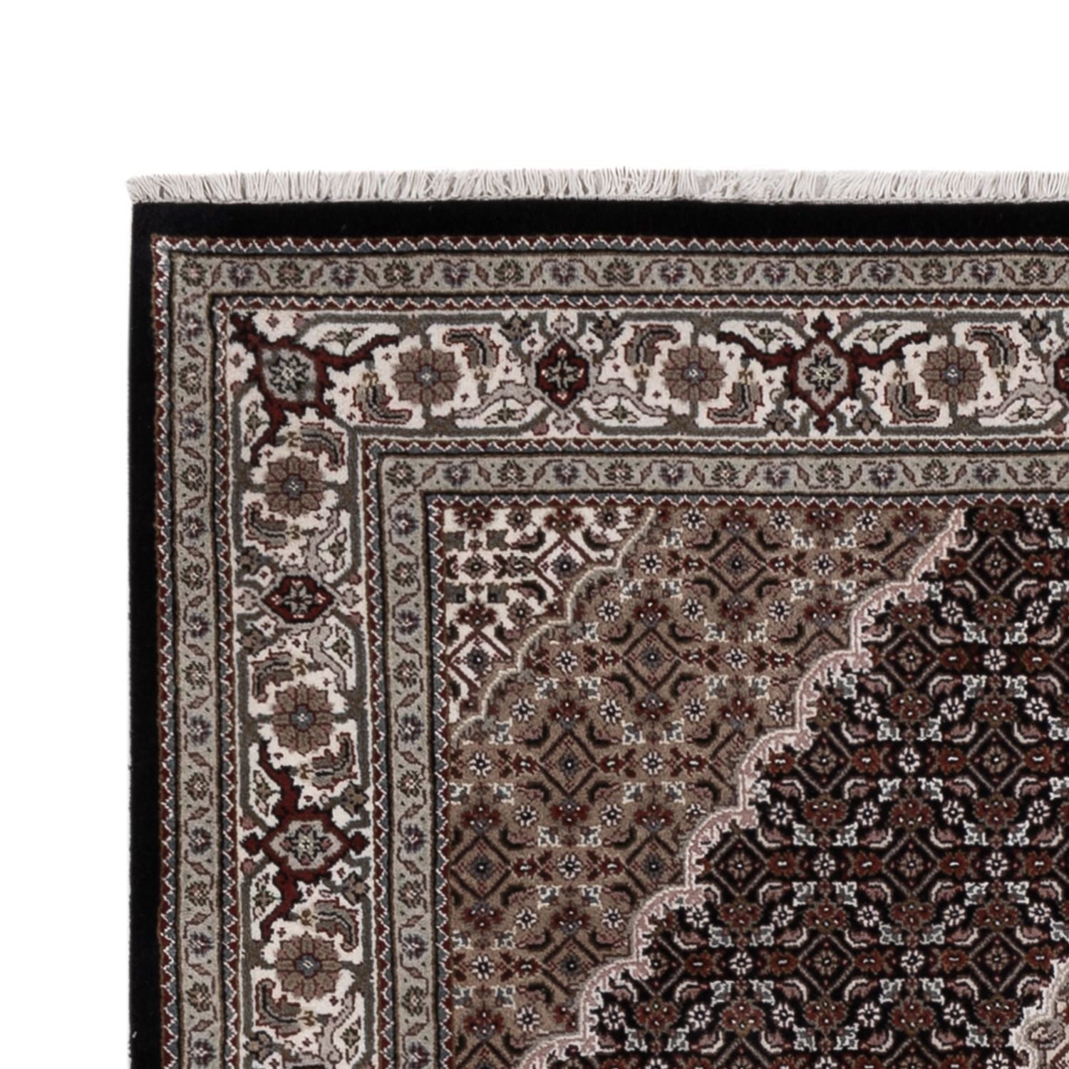 Tappeto orientale - Tabriz - 204 x 141 cm - grigio scuro