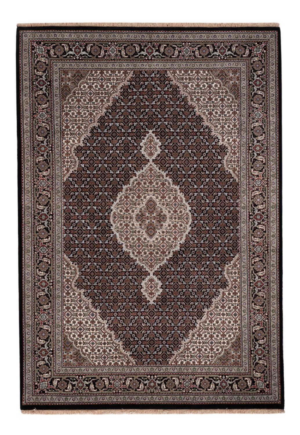 Tappeto orientale - Tabriz - 205 x 143 cm - grigio scuro
