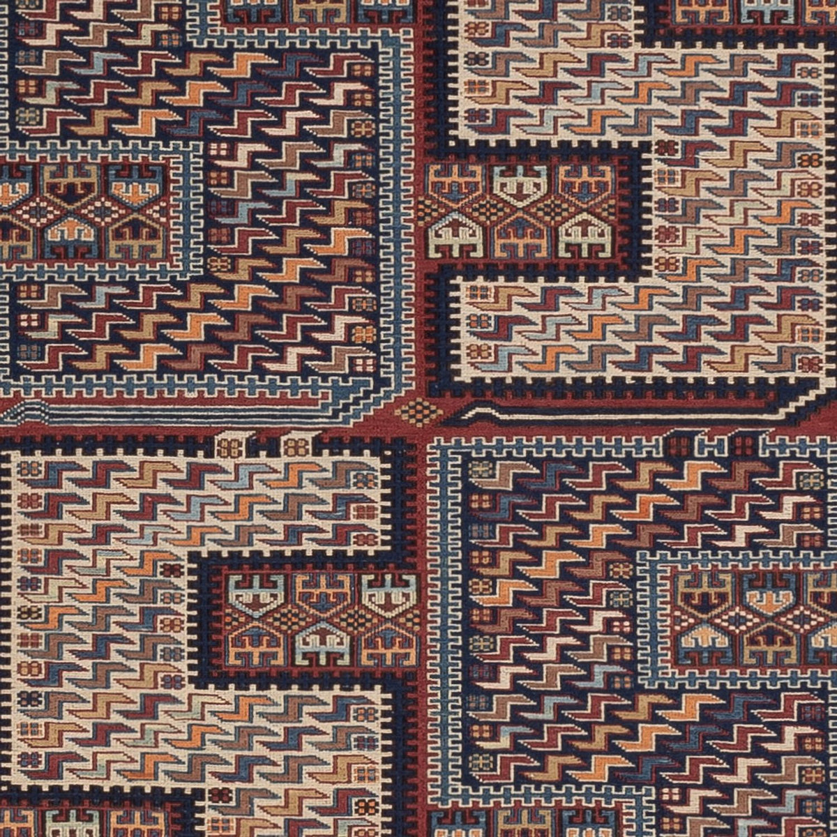 Tappeto Kelim - Orientale - Soumak - 215 x 155 cm - beige scuro