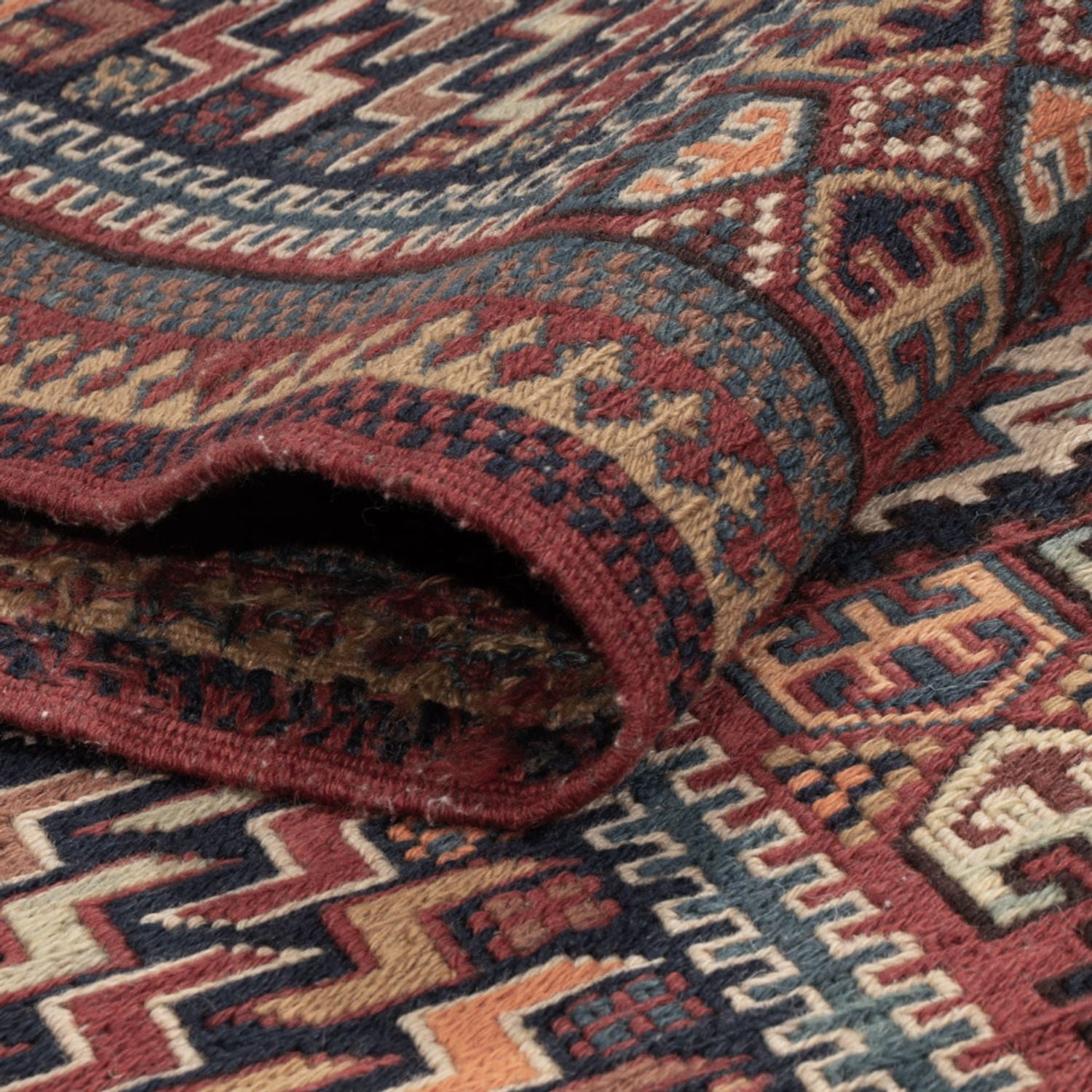 Tappeto Kelim - Orientale - Soumak - 215 x 155 cm - beige scuro