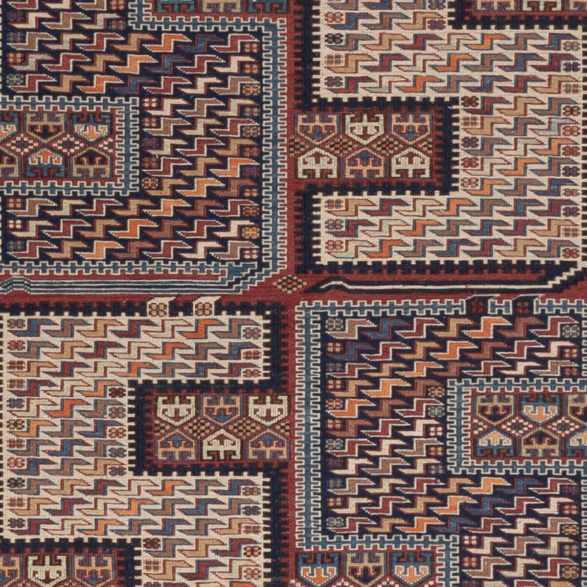 Tappeto Kelim - Orientale - Soumak - 216 x 152 cm - beige scuro