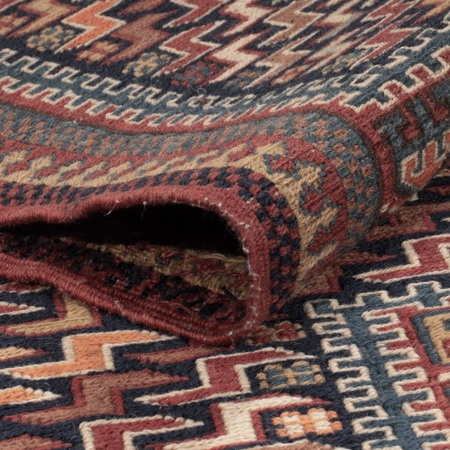 Tappeto Kelim - Orientale - Soumak - 216 x 152 cm - beige scuro