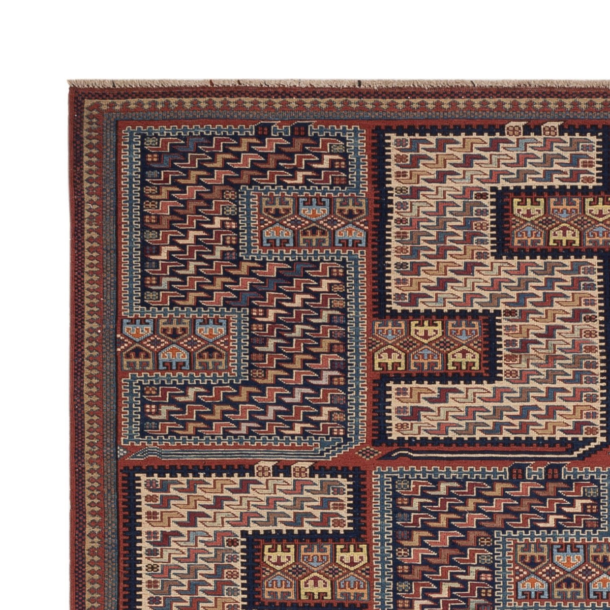 Tappeto Kelim - Orientale - Soumak - 205 x 166 cm - beige scuro