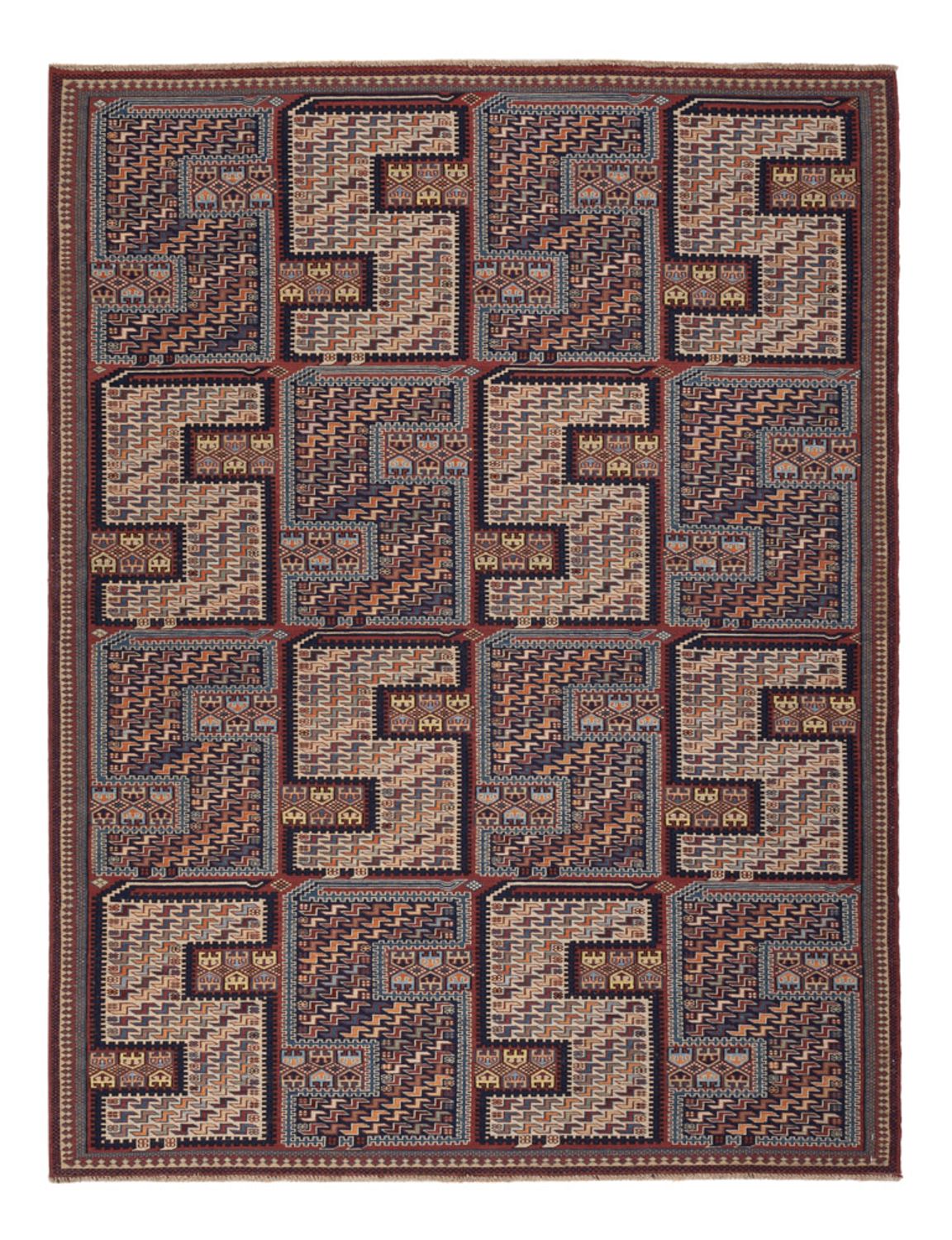 Tappeto Kelim - Orientale - Soumak - 209 x 166 cm - beige scuro