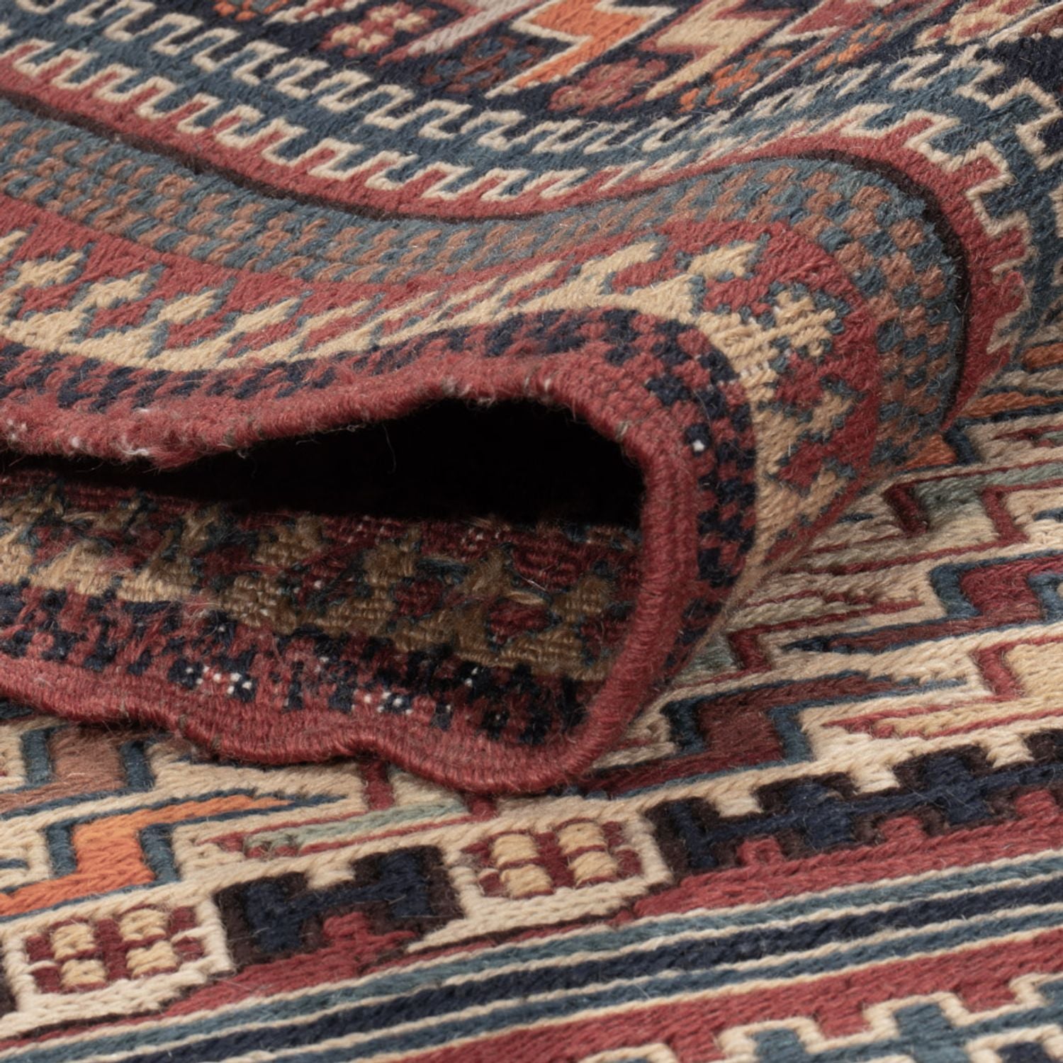 Tappeto Kelim - Orientale - Soumak - 209 x 166 cm - beige scuro