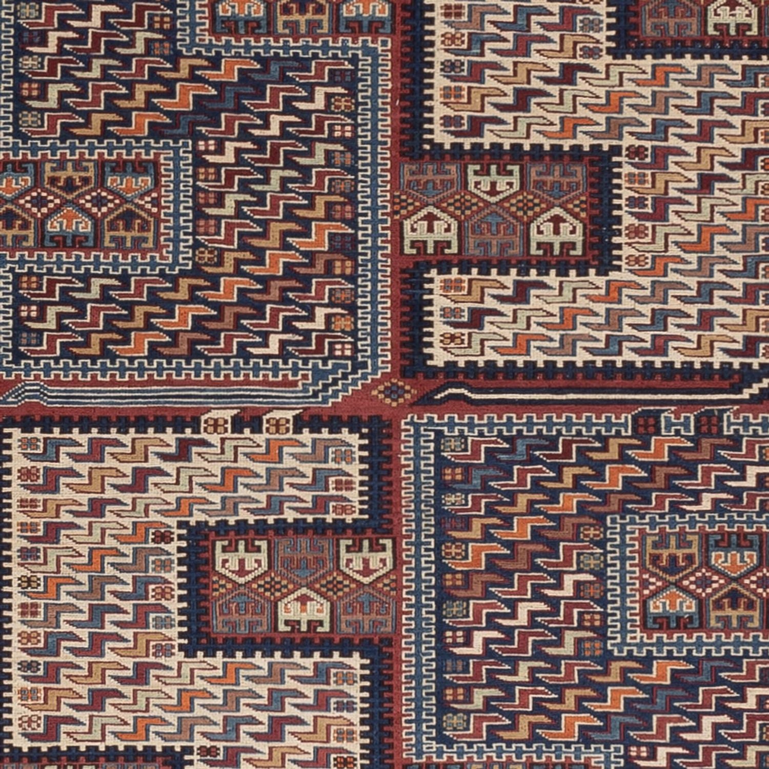 Tappeto Kelim - Orientale - Soumak - 215 x 159 cm - beige scuro