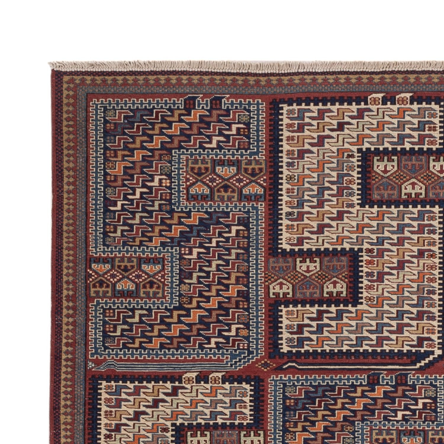 Tappeto Kelim - Orientale - Soumak - 215 x 159 cm - beige scuro