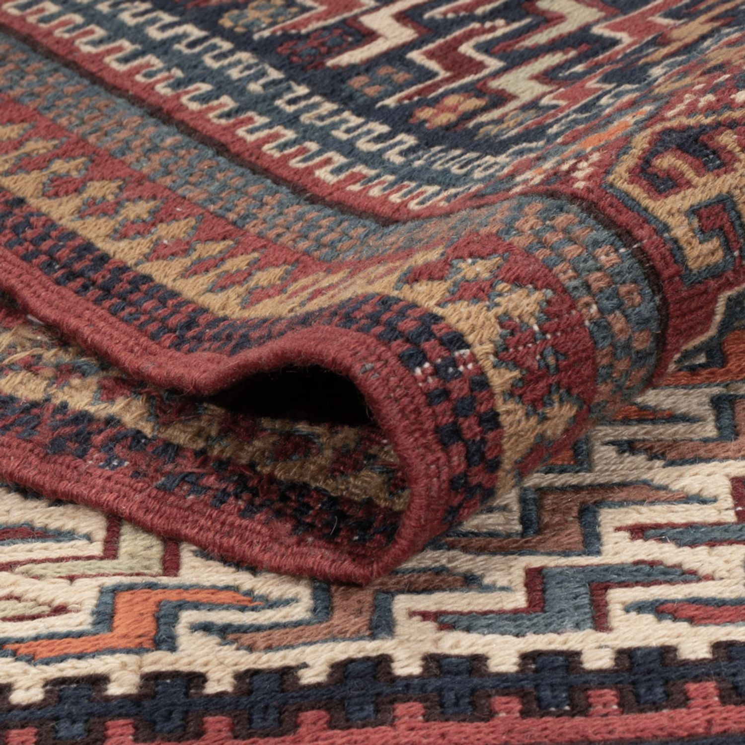 Tappeto Kelim - Orientale - Soumak - 215 x 159 cm - beige scuro