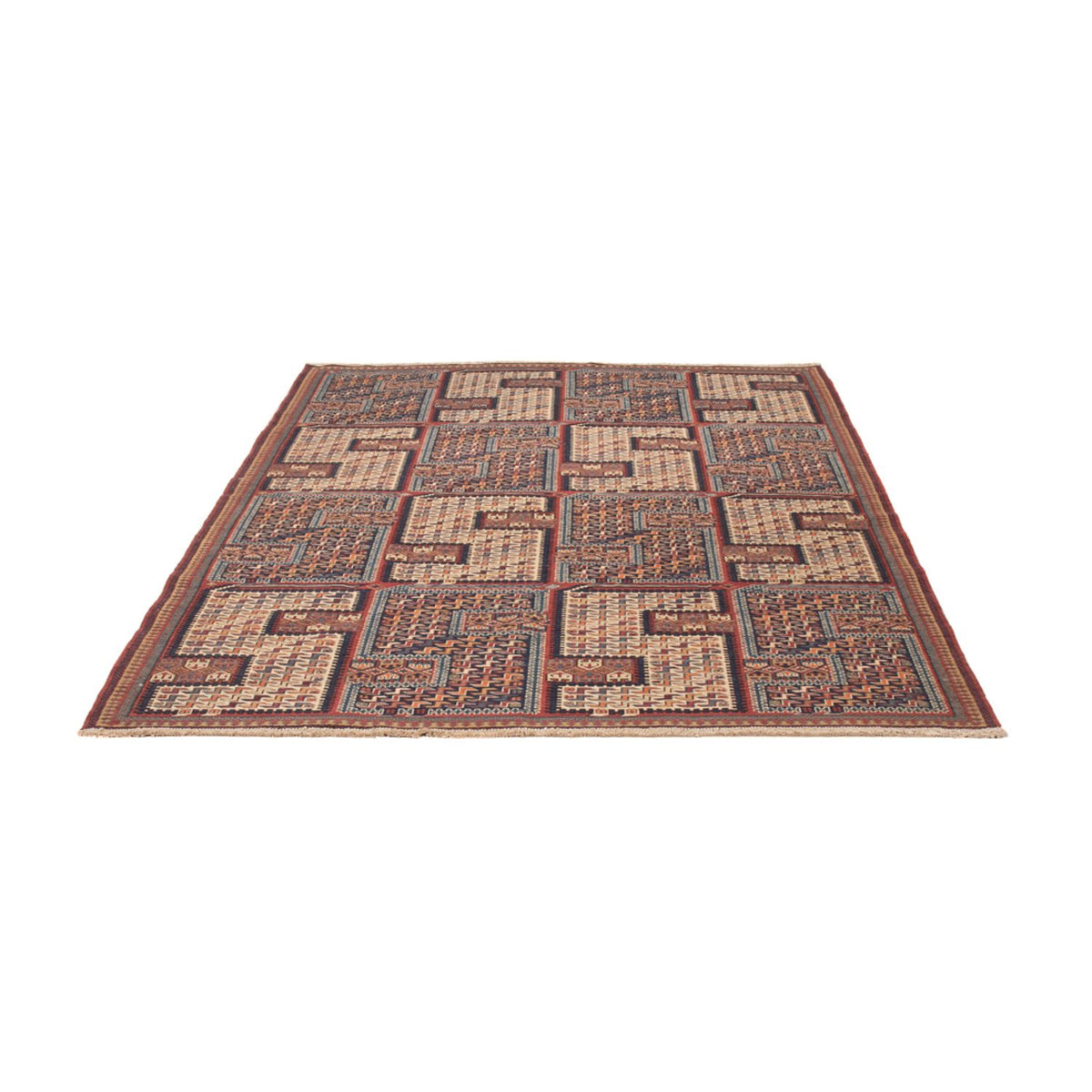 Tappeto Kelim - Orientale - Soumak - 215 x 159 cm - beige scuro
