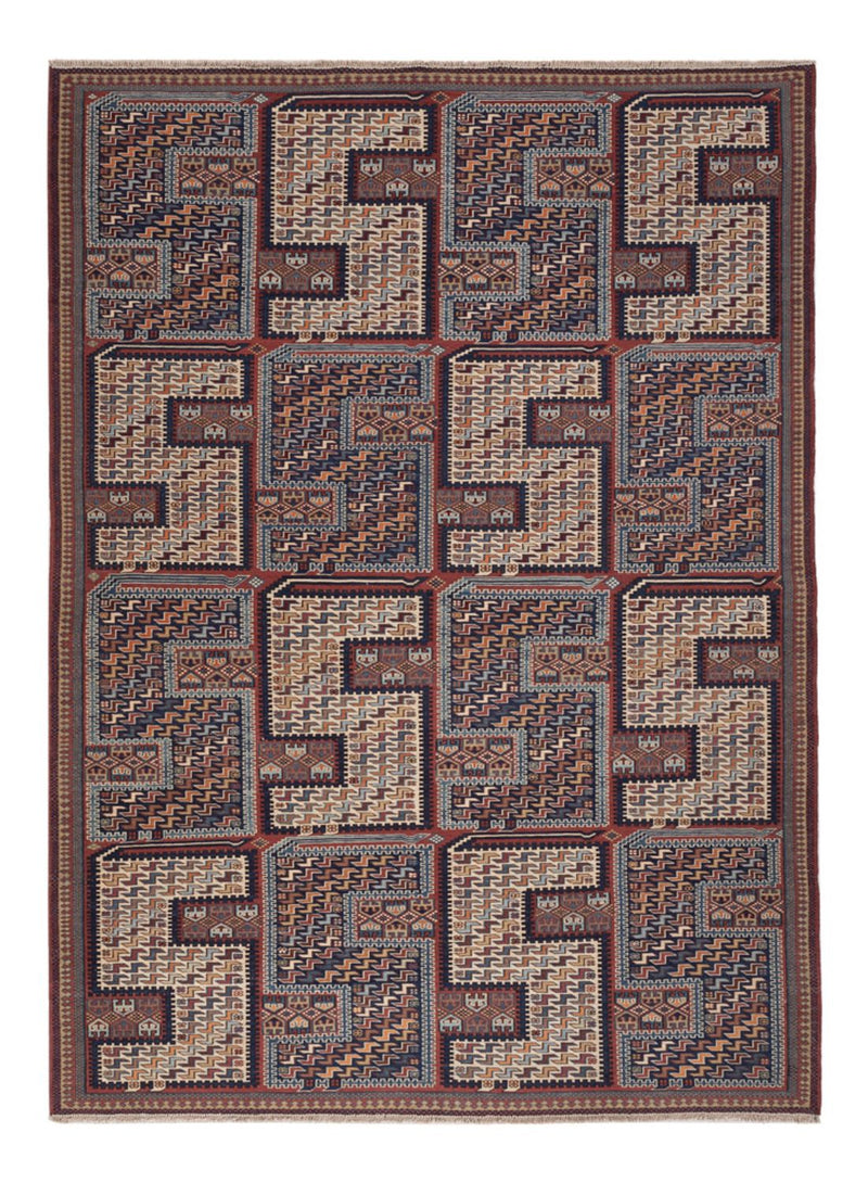 Tappeto Kelim - Orientale - Soumak - 214 x 155 cm - beige scuro