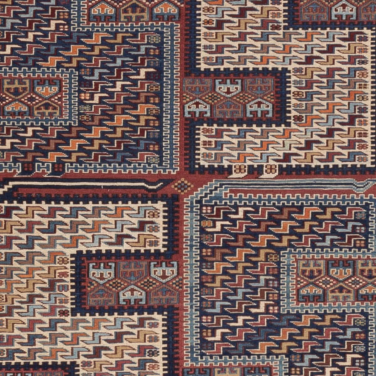 Tappeto Kelim - Orientale - Soumak - 214 x 155 cm - beige scuro