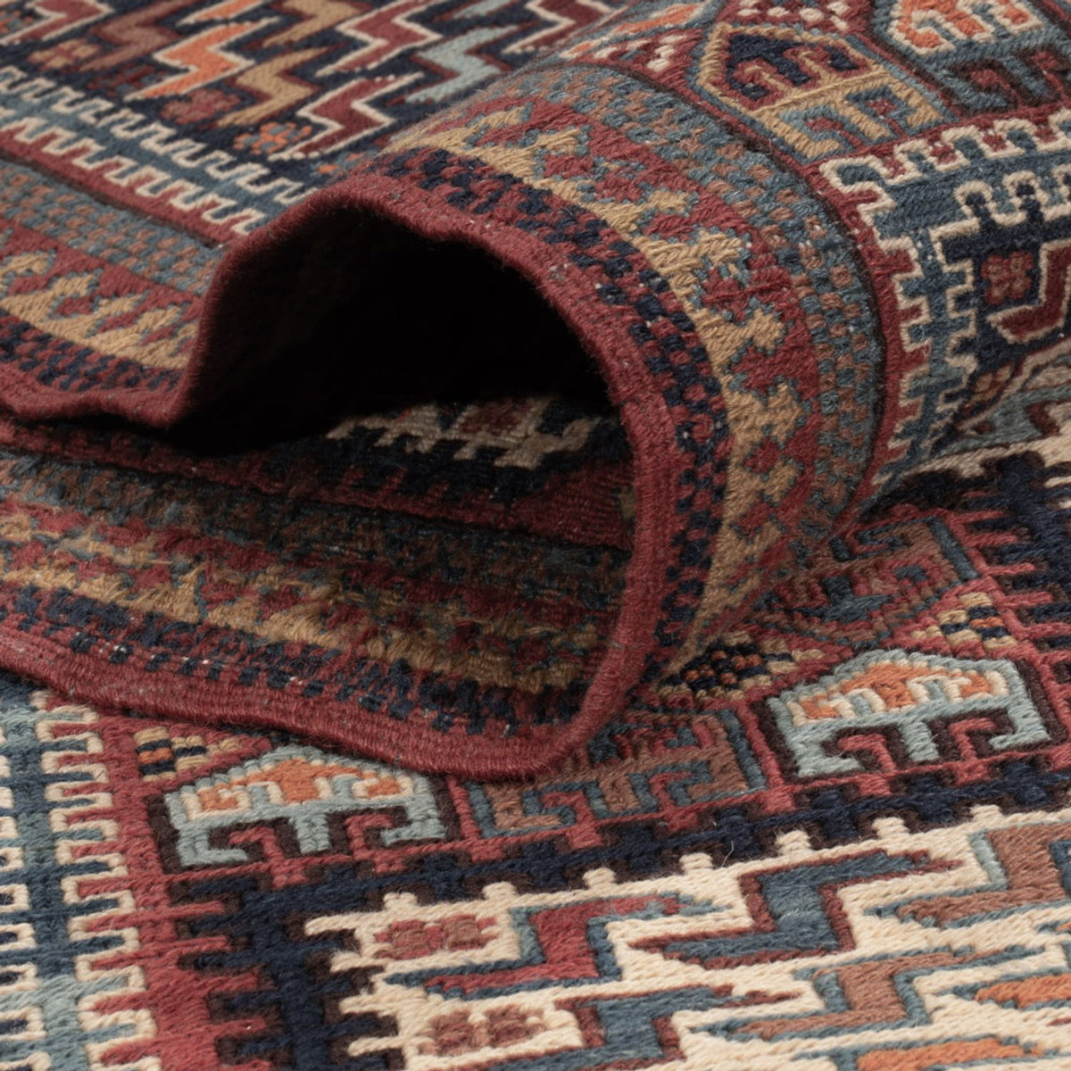 Tappeto Kelim - Orientale - Soumak - 214 x 155 cm - beige scuro