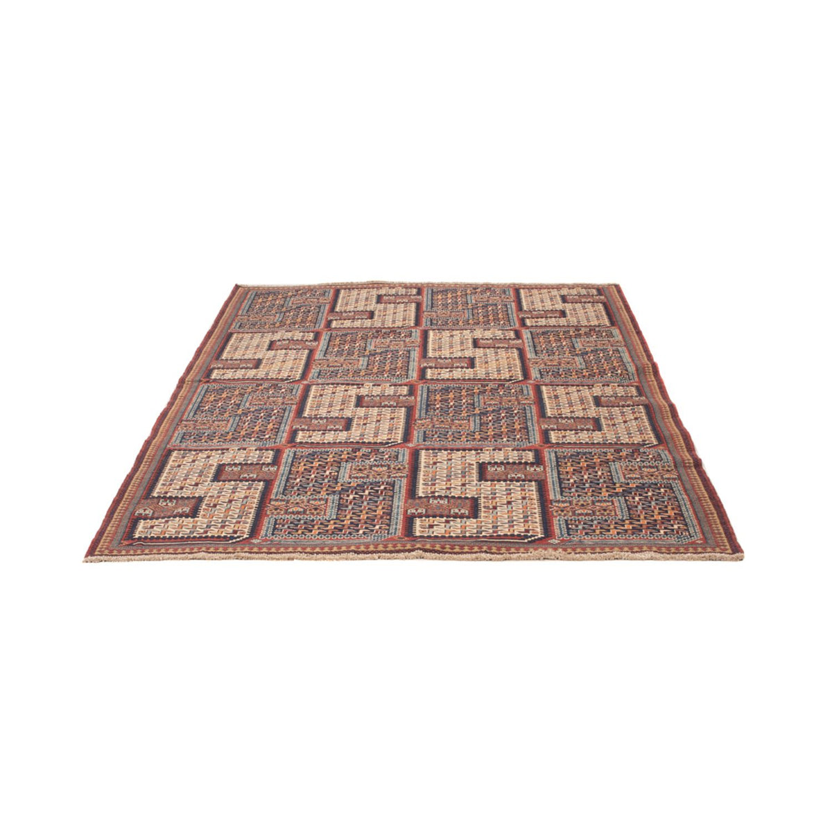 Tappeto Kelim - Orientale - Soumak - 214 x 155 cm - beige scuro