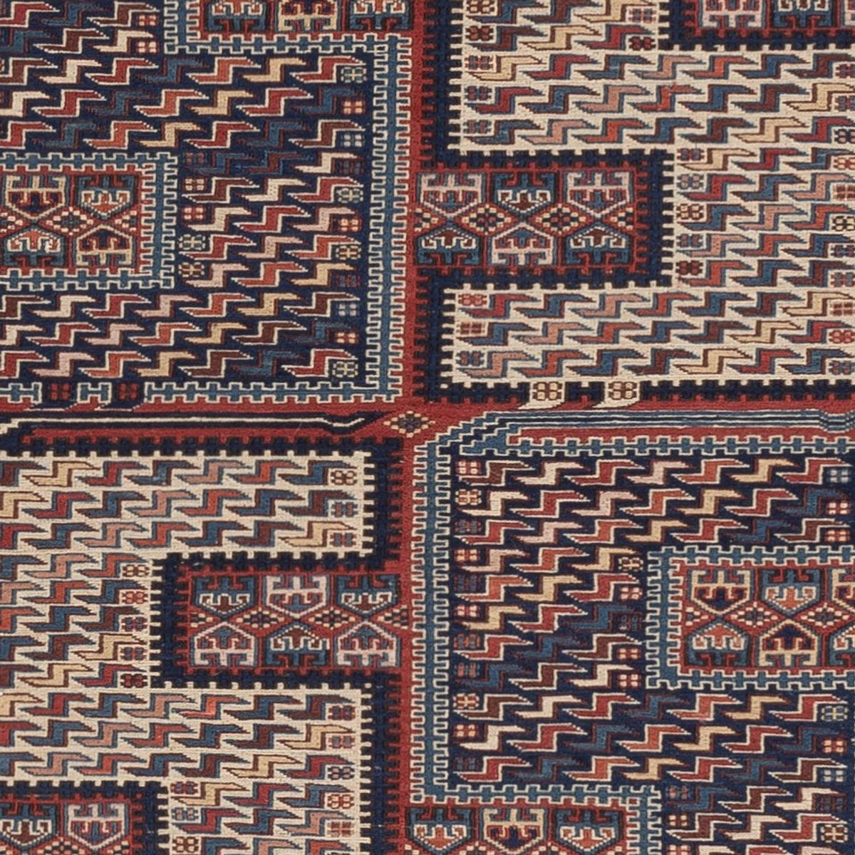 Tappeto Kelim - Orientale - Soumak - 208 x 165 cm - beige scuro