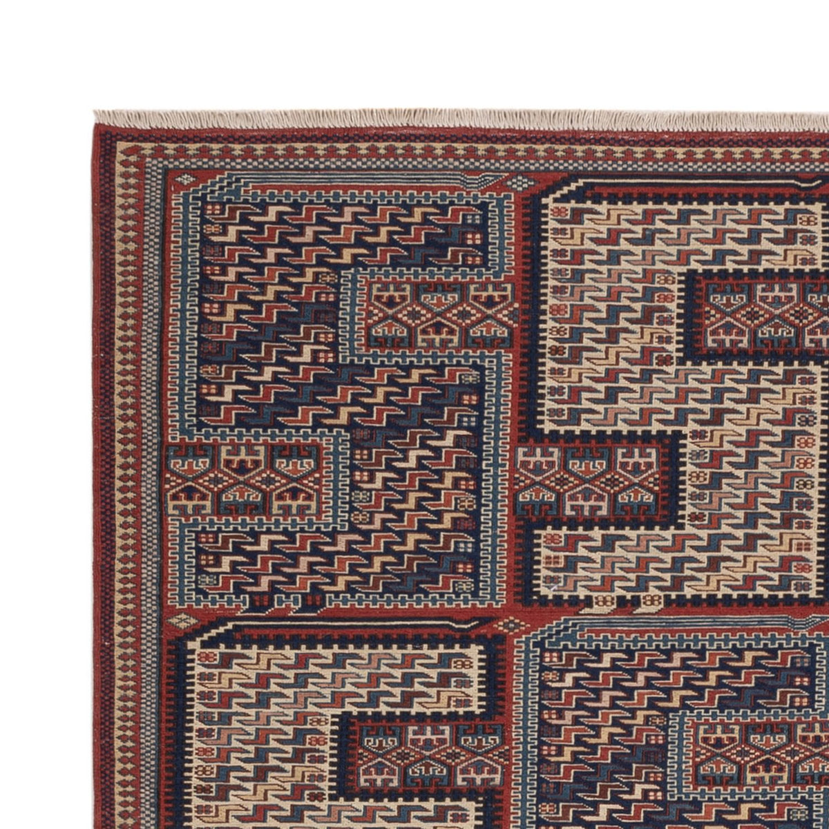 Tappeto Kelim - Orientale - Soumak - 208 x 165 cm - beige scuro