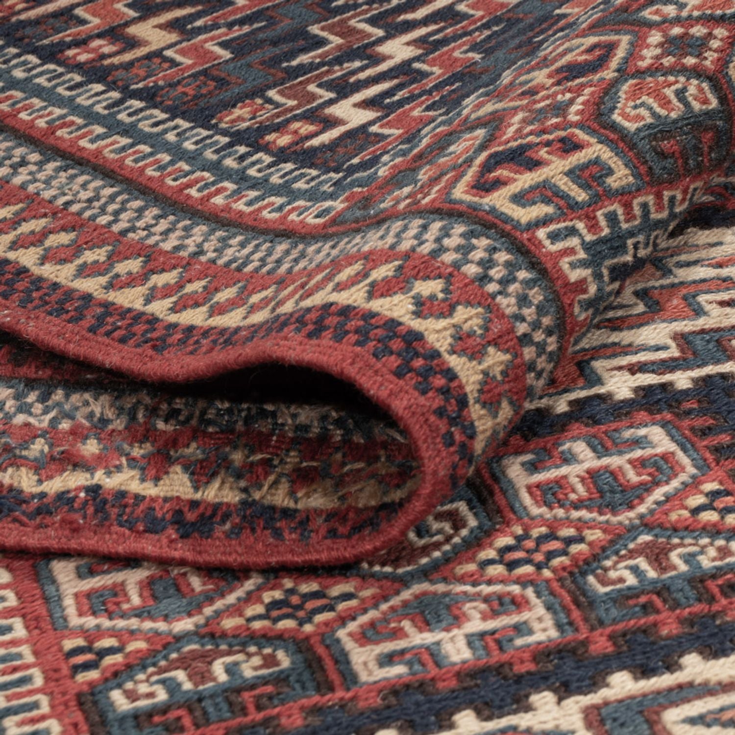 Tappeto Kelim - Orientale - Soumak - 208 x 165 cm - beige scuro