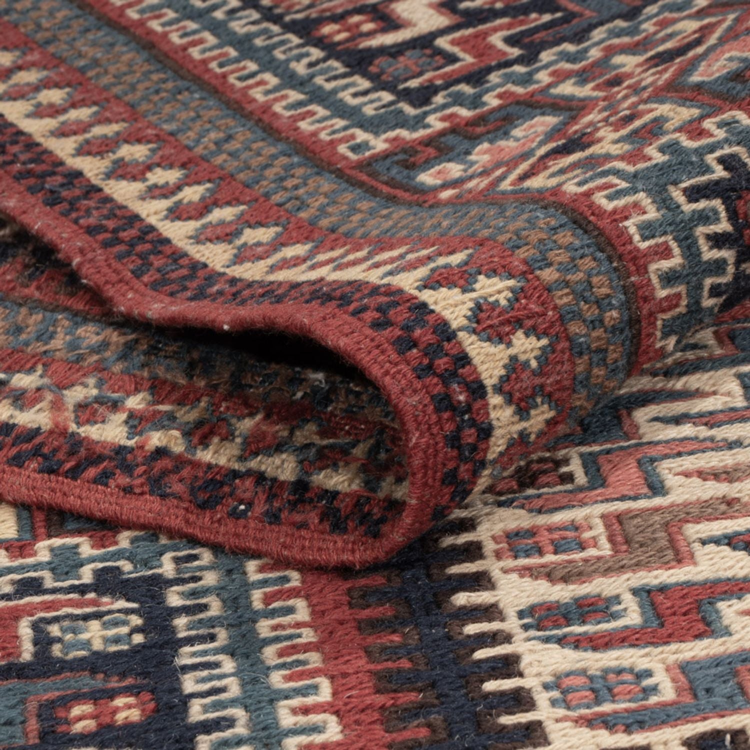Tappeto Kelim - Orientale - Soumak - 223 x 156 cm - beige scuro