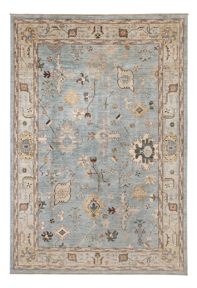 Tappeto Ziegler - Usak - 296 x 200 cm - blu chiaro