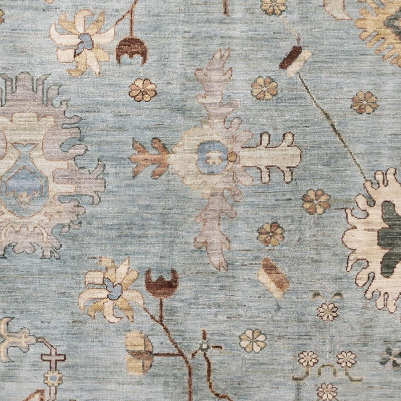 Tappeto Ziegler - Usak - 296 x 200 cm - blu chiaro