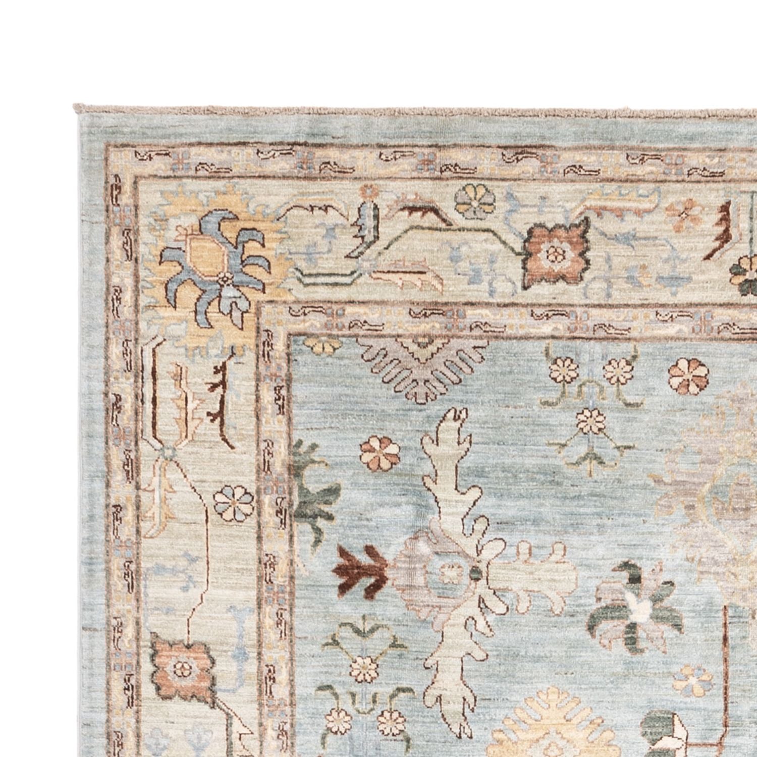 Tappeto Ziegler - Usak - 296 x 200 cm - blu chiaro
