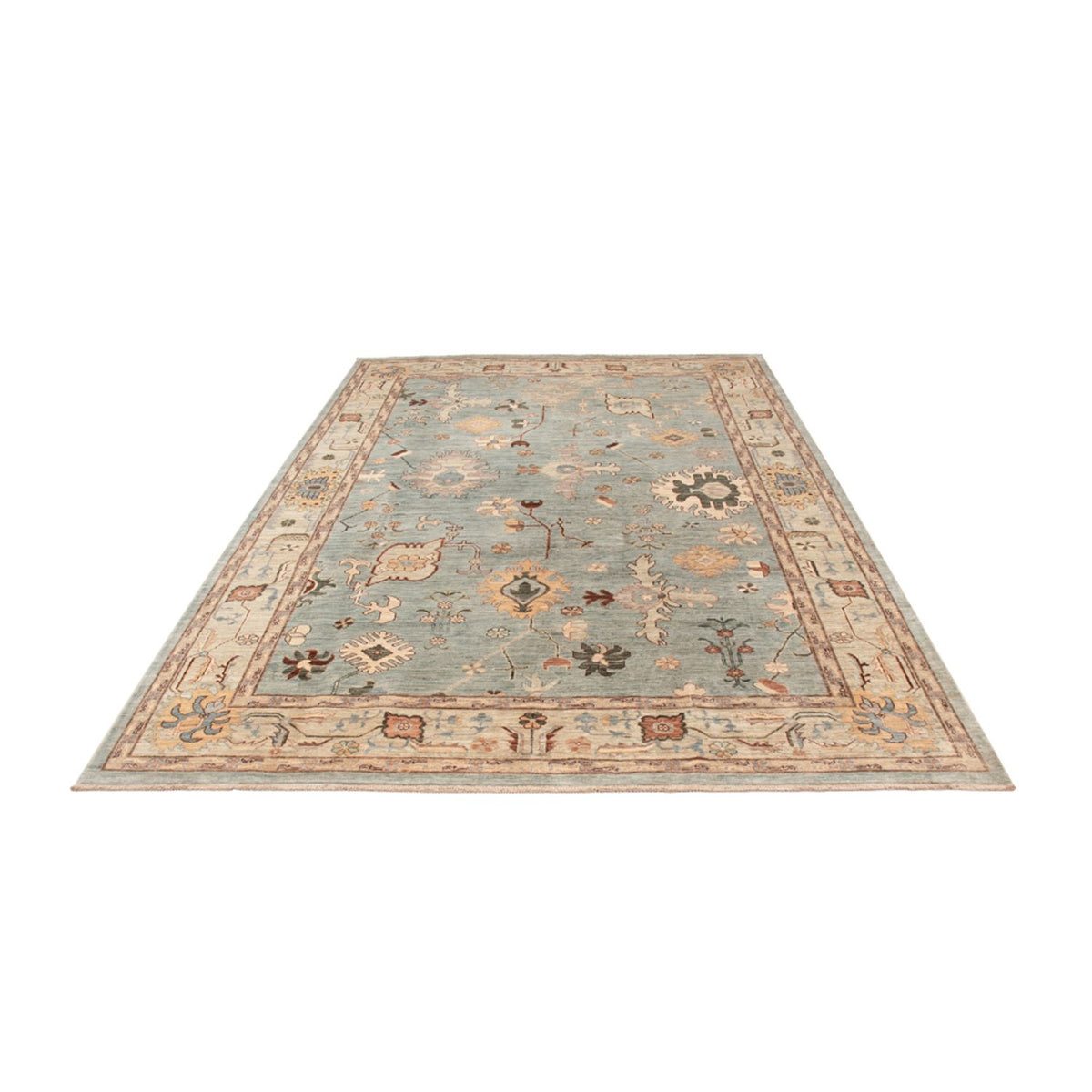 Tappeto Ziegler - Usak - 296 x 200 cm - blu chiaro