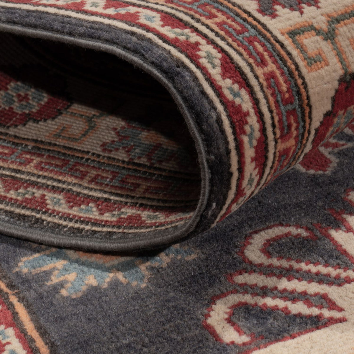 Tappeto corsia Tappeto Ziegler - Kazak - 303 x 80 cm - blu scuro